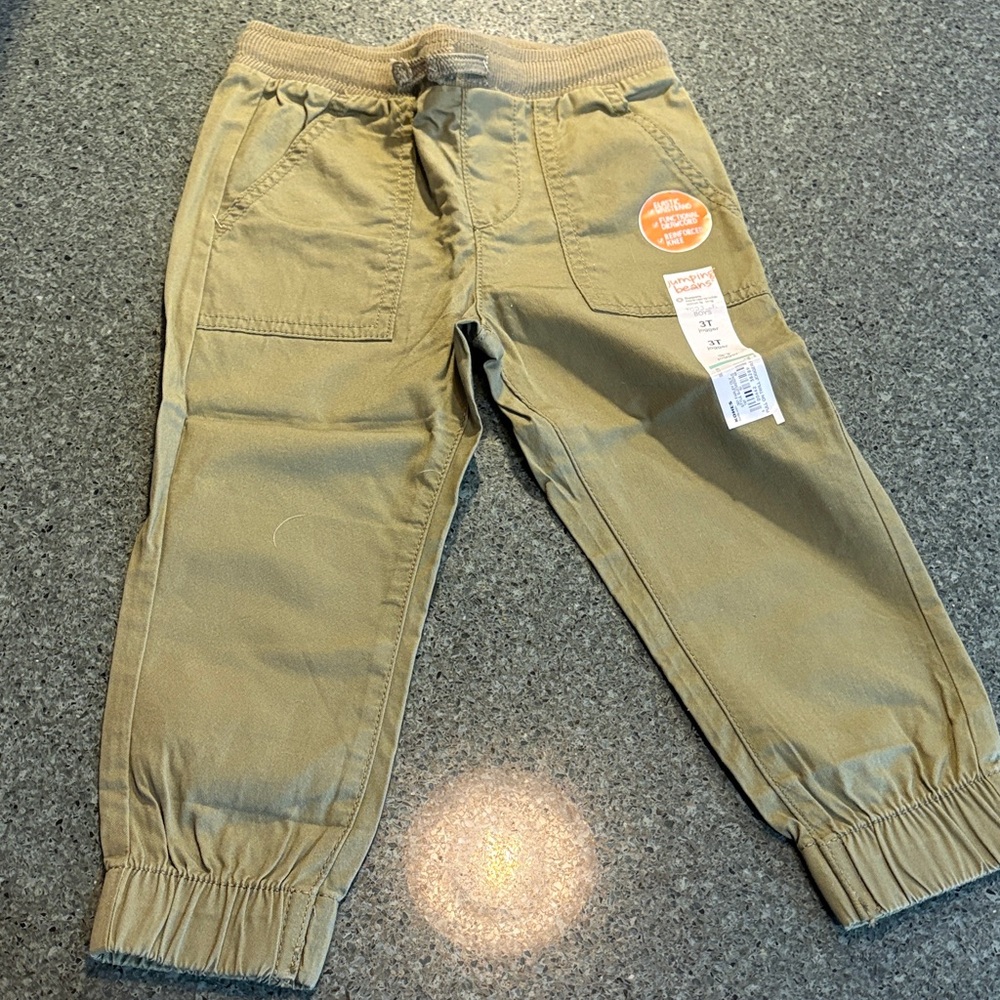 Kids Tan Jogger Pants NWT